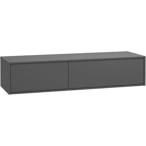 Mobile sotto lavabo sospeso Antracite L150 cm - ISAURE II