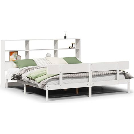 Maison Exclusive - Giroletto con Libreria senza Materasso 180x200 cm in Legno Pino