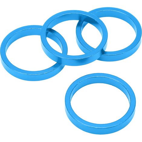 4-teilige Steuersatz-Spacer aus Aluminiumlegierung für Mountainbikes und Rennräder, 28,6 mm Durchmesser, Blau (1/5)