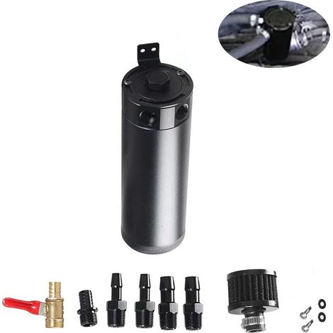 Separateur Huile Air - Filtre Aérateur Étendu 2 Trous ou 3 Trous - En Acier et Aluminium - Pour Modification Automobile - 1 Pièce (1/2)