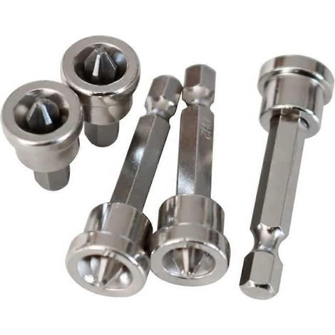 Ensemble de 5 embouts de tournevis magnétiques de positionnement, vis à bois, tête hexagonale de positionnement (1/5)