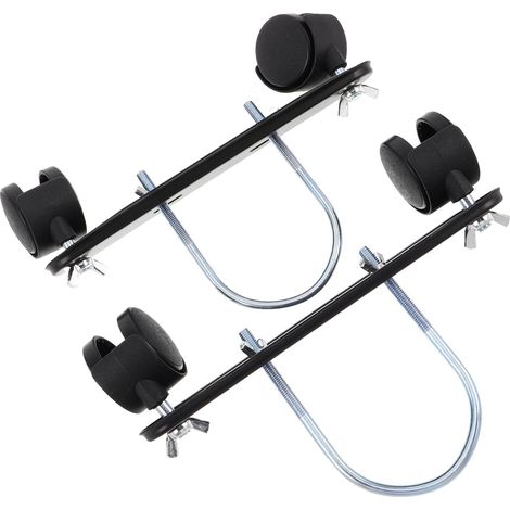 Roulettes pivotantes avec frein pour radiateur électrique à bain d'huile, kit de 1 paire, noires, (1/5)
