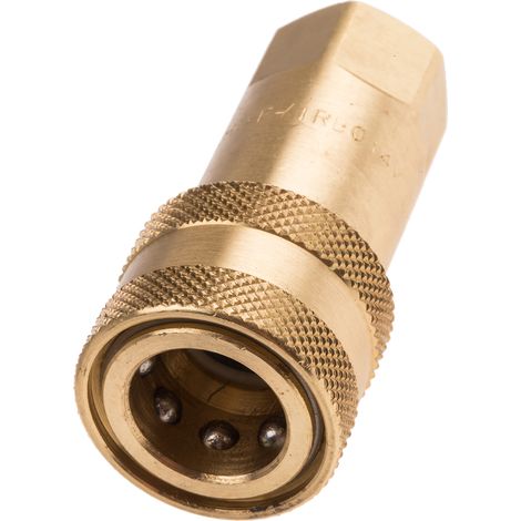 Raccord hydraulique rapide RS PRO, Femelle en Laiton 1/4pouces ( Prix pour 1 ) (1/2)