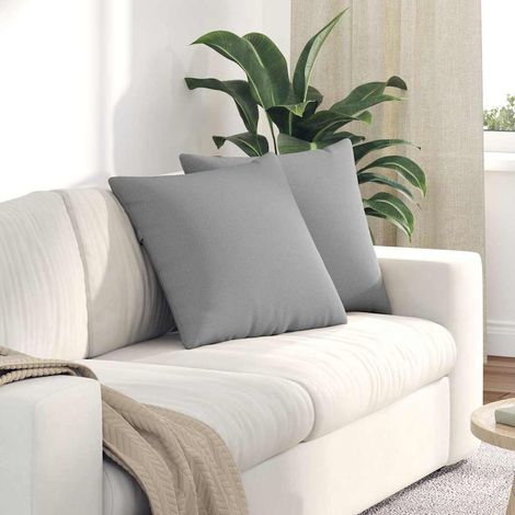 Sofakissen 2 pcs Wolkengrau 50 x 50 cm Stoff (1/5)