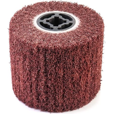 Brosse Abrasive Brosse en Fibre Synthétique pour Rénovateur Extérieur, Ø120x100x19mm, Grain 80 (1/5)