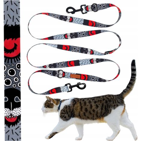 Laisse réglable jusqu'à 3 mètres pour le chat d'Ukora, avec motif d'Halloween (1/5)