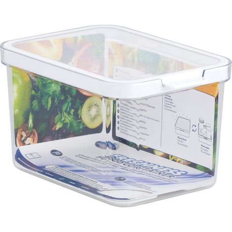 CARE + PROTECT Contenitore per alimenti smart. L’organizer per frigorifero, ottimamente impilabile, protegge gli alimenti dall'umidità e mantiene il cibo fresco più a lungo, 2.15 L (1/4)