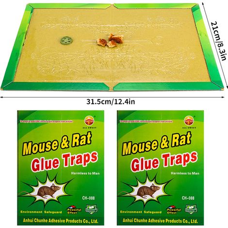 Colle Colle Piège à Souris 6 Pièces Pièges à Souris Anti Souris Attrape Rat Colle Plaque Collante Piège à Souris et Rat [6 Pièces]