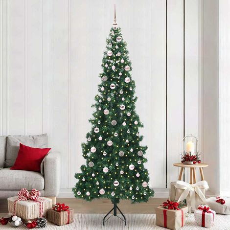 vidaXL Árbol de Navidad Artificial de Esquina Verde 240 cm PVC y Metal (1/5)