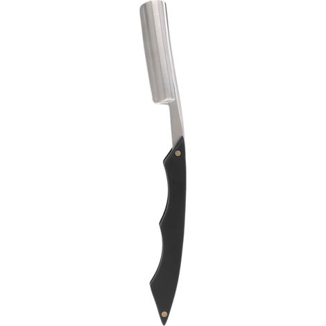 Porte-lame de rasoir en bois avec étui en cuir PU et support couteau pliant (1/5)