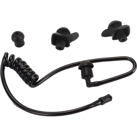 Ersatz-Akustikschlauch für Motorola-Kopfhörer, schwarze ergonomische Ohrstöpsel (1/5)