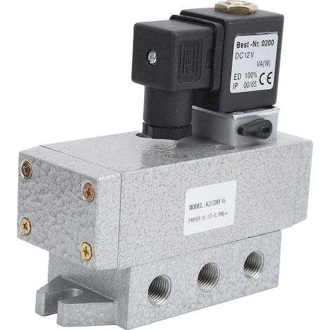 2-Positionen-5-Wege-Magnetventil, elektrisch gesteuert, pneumatische Geräte, G1/8 Zoll, K25DH‑6DC, 12 V