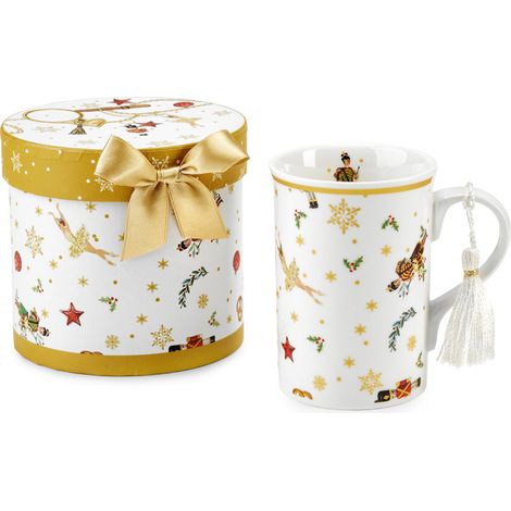 Mug natalizia fine porcellana Fade Star cm 12x11