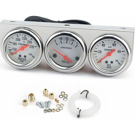 Voiture modifiee troisenun 2 pouces 52 mm a coque mecanique temperature de l'eau, pression d'huile et tension triple metre (1/5)