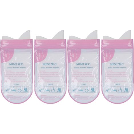 4 pochettes urinoir jetables étanches unisexe pour camping voyage voiture entraînement extérieur - sacs à urine scellés portables 4 pièces (1/5)