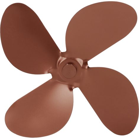 Kit de 4 pales de ventilateur de poêle en alliage d'aluminium avec vis et clé hexagonale de remplacement pour bronze (1/5)