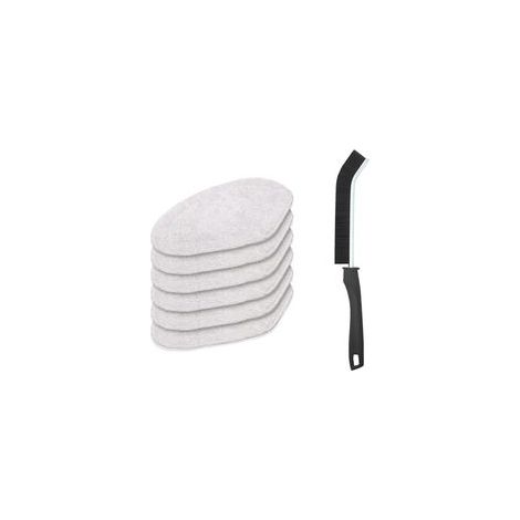 Serpillères Remplacement pour Polti Vaporetto Brosse Vaporforce, Produit Authentique pour Smart 35Mop, Smart 40Mop, etc Une brosse supplémentaire sera offerte en cadeau (6 pièces) (1/5)