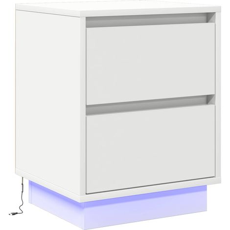 Maison Exclusive - Nachttisch mit Schubladen Weiß 39 x 34,5 x 50