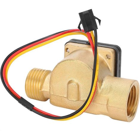 Capteur de débit d'eau G1/2 pouce filetage intérieur filetage extérieur interrupteur convertisseur à effet Hall compteur d'impulsions CC 3–24 V