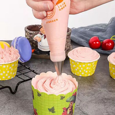 Poches à douille jetables épaisses de grande, moyenne et petite taille pour la décoration de gâteaux et d'aliments pour bébés, poches à douille pour beurre et autres articles décoratifs. (1/5)