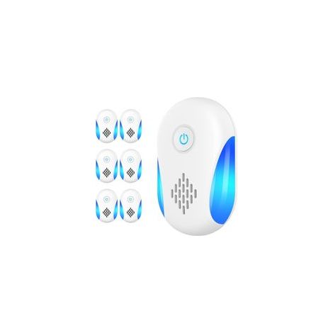 Lot de 6 Répulsifs Ultrasons pour Souris, Rats, Moustiques et Araignées, Sûr pour Enfants et Animaux Domestiques