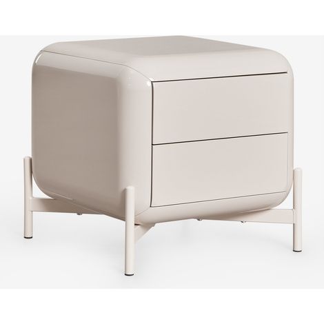 SKLUM Pack mit 2 Nachttischen 45x45 cm aus MDF Alazne Beige Tapioca (1/5)