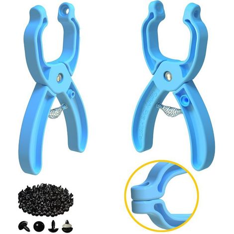 Outil de crochet pour yeux entiers, permettant de crocheter et de rembourrer des yeux d'animaux de 5 à 30 mm for la fabrication de fournitures. (1/5)