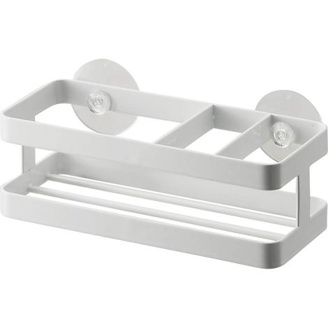 Yamazaki Sponge&Bottle Holder Organizer Lavello, Acciaio, Bianco, 約W18×D8×H6cm