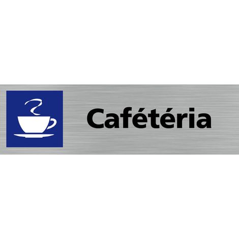 Pictogramme CAFETERIA (Q0122).- Adhésif aspect aluminium brossé - (1/5)