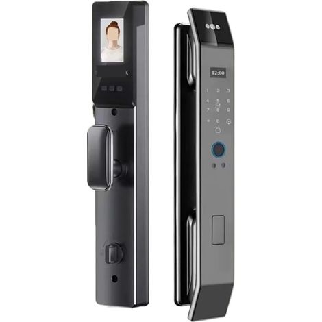 Version Simple D14P 3D Reconnaissance f-a-ciale Serrure de Porte Intelligente Wishome APP contrôle Empreinte Digitale Mot de Passe Serrure de Porte électronique avec caméra(D14P 30300 SC S-H) (1/5)