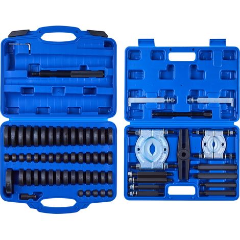 VEVOR Kit Pressa per Cuscinetti, 52+14 Pezzi, Set di Driver per Piste e Guarnizioni con 49 Boccole, Separatori e Ganasce, con Custodia, Strumenti di Installazione e Rimozione con Custodia (1/5)