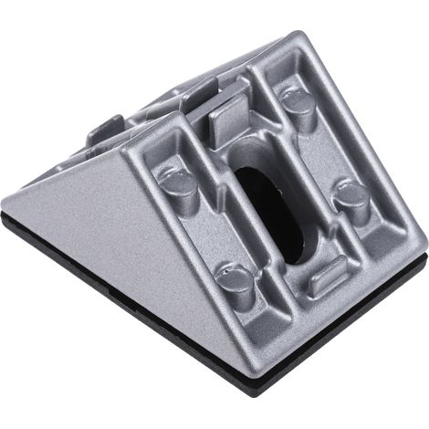 Rs Pro – Équerre de fixation en zinc moulé 40 mm – Rainure 8 mm – Support et joint pour connecteurs – Fixation robuste pour structures