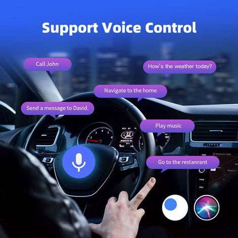 Boîtier mini système d'infodivertissement automobile compact et portable, très populaire, avec Apple CarPlay, boîtier interchangeable filaire/sans fil. (1/4)