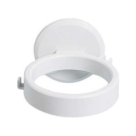 supporto per asciugacapelli bianco, supporto per asciugacapelli da parete, supporto per asciugacapelli senza foratura, supporto per asciugacapelli autoadesivo (1/5)