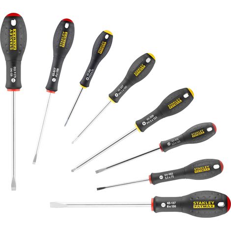 Stanley – Tournevis cruciforme Philips 3 embouts – Lame en acier chrome vanadium – Poignée ergonomique antidérapante – Pour vissage rapide en série