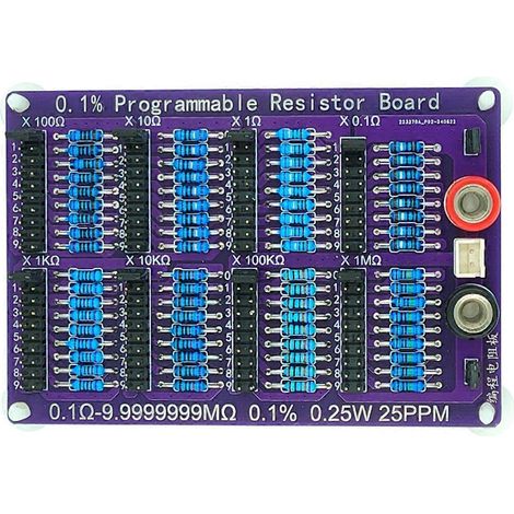 Programmierbare Widerstandsplatine 0,1 Ω – 9,9999999 MΩ 0,1 % 0,25 W 25 ppm