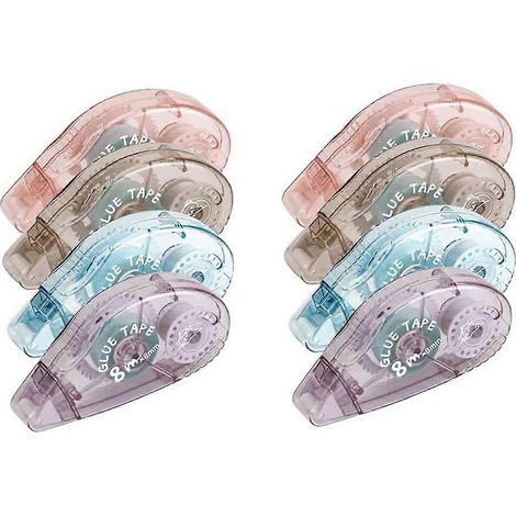 Rouleau de ruban adhésif double face - Lot de 8 rouleaux de ruban adhésif pour scrapbooking (8 mm x 64 m) (1/5)