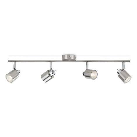 Philips meranti faretto 4 luci nickel in metallo cromato opaco 4 luci 4x35 w 5031417e7 (1/6)