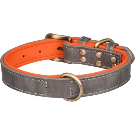 Collier Pour Chien - Cuir PU Motif Crocodile - Plaque D'identification Personnalisable - Pour Chiens Petits À Moyens - 1 Pièce (1/5)