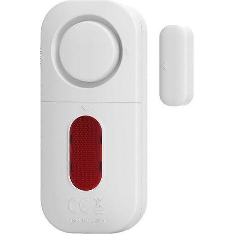 125 dB Tür-/Fensteralarm, Diebstahlwarnmelder für Kindersicherheit – 9,55 x 4,3 x 1,95 cm – Weiß (1/4)