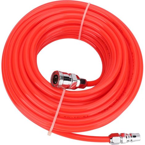 Tuyau compresseur air haute pression 5x8 mm rouge 15 m avec raccords rapides mâle/femelle en EVA (1/5)