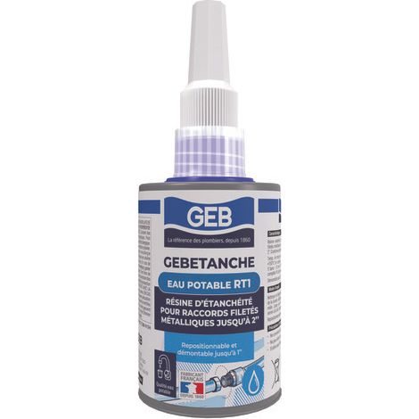 Résine anaérobie Gebétanche RT1 pour eau potable 75 ml