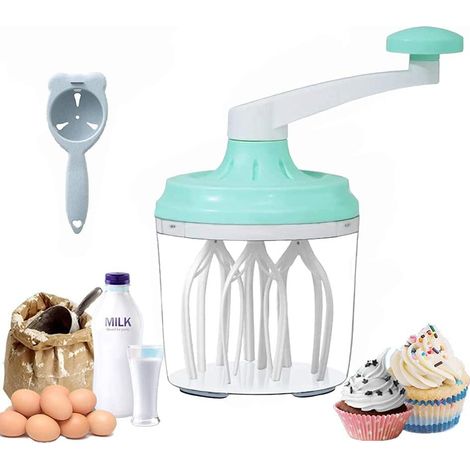Hand Mixer, Hand Blender, Multifunctional Manual Whisk, Speedy Chef Kitchen Egg Beater 1200ml