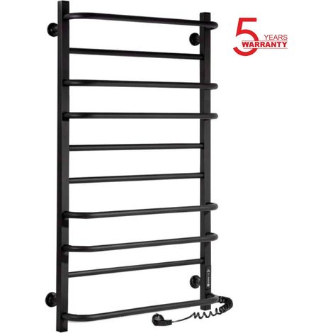 Toallero eléctrico COMFORT 500x900 con temporizador ECO, 170W, Negro (1/5)