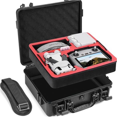 Valise pour DJI Mini 4 Pro I Compacte I Deux Compartiments I Étanche - Sac de transport pour DJI Mini 4 Pro Fly More Combo Kit, Valise pour drone Sac Accessoires