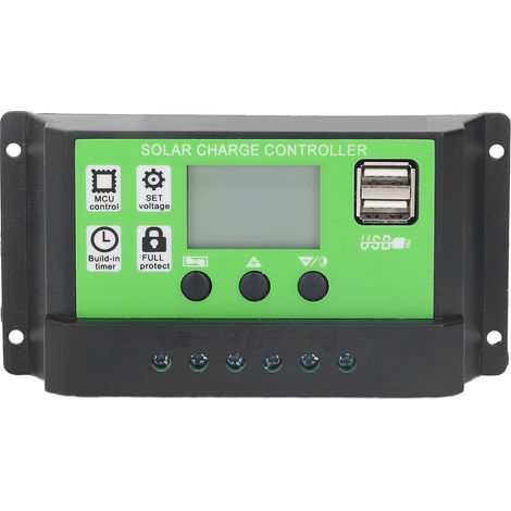 Intelligenter adaptiver 30A 12V/24V Solarladeregler, einstellbare Parameter, LCD-Bildschirm, Solarpanel-Batterieregler. (1/5)