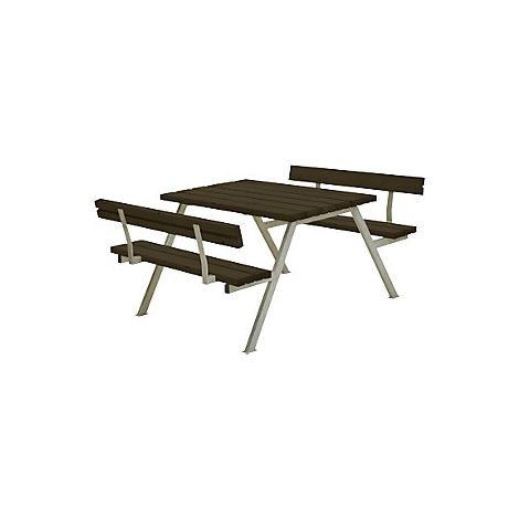 kaiserkraft Set di tavolo e panche con schienale per 4 (1/4)