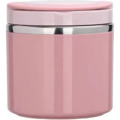 Boîte isotherme alimentaire en acier inoxydable rose 630 ml, idéale pour les enfants à l'école. (1/5)