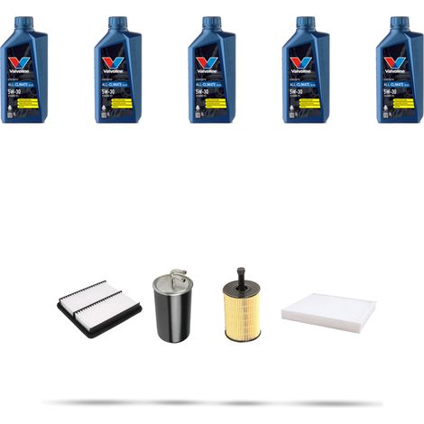 Kit tagliando 4 FILTRI e 5L OLIO compatibile con Mitsubishi Outlander II 2.0 Di-D (CWW) 103kw dal 2007 (1/5)