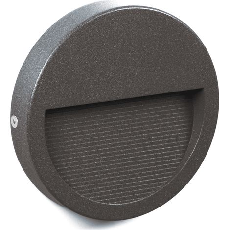 Applique asymétrique SLIM Round IP65 LED SMD 4W 545lm(128lm) CRI90 3000K 42º/85º Anthracite (1/3)